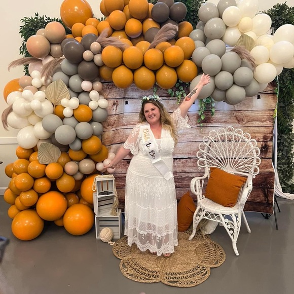 Button-Down Flowy Lace Boho Maxi Dress - Picture 1 of 7